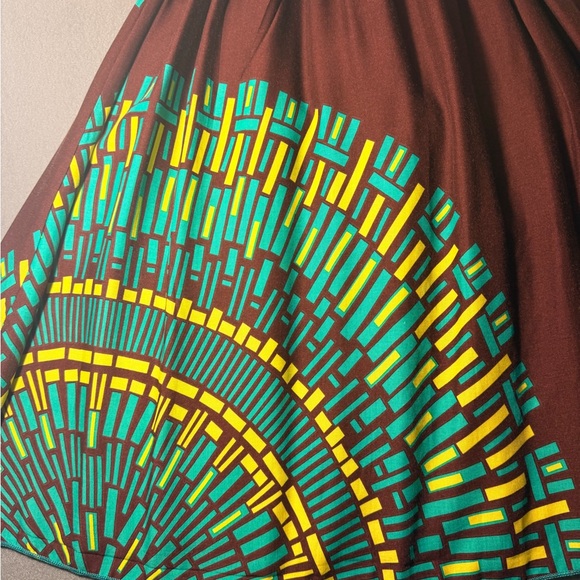 Forever 21 Brown and Teal Backless Dress - Picture 3 of 12